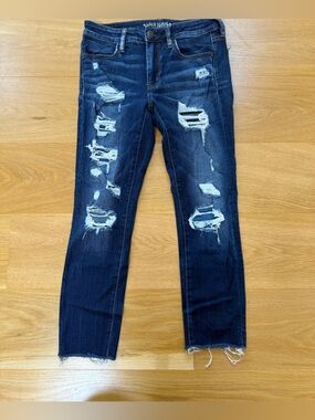 American Eagle Outfitters Dark Blue Stretch Jeans